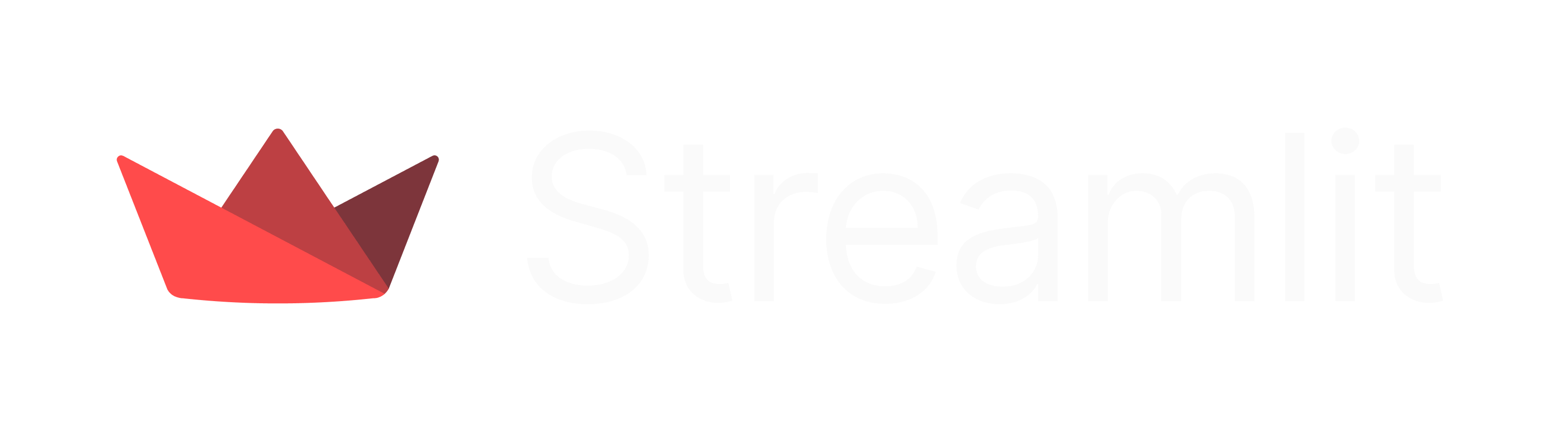 Streamlit logo on dark background