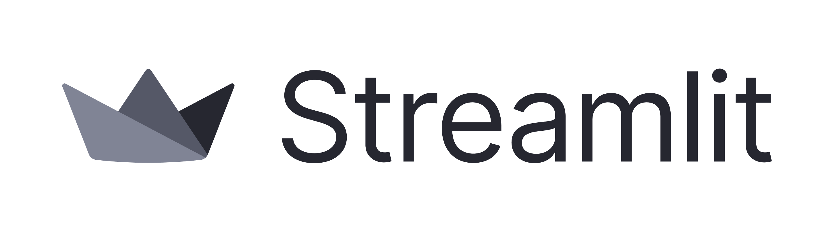 Streamlit dark logo on light background