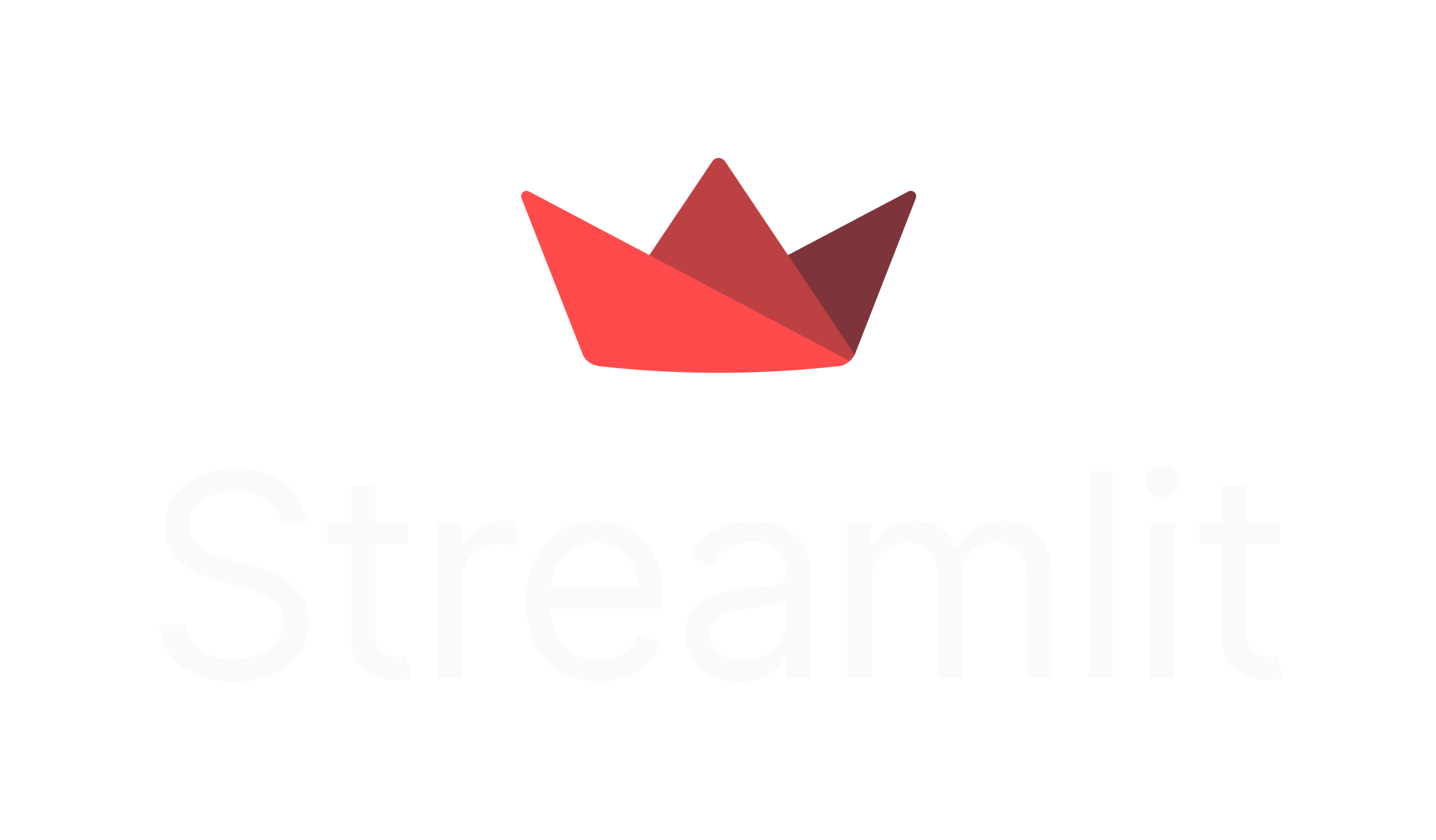 Streamlit horizontal logo on dark background