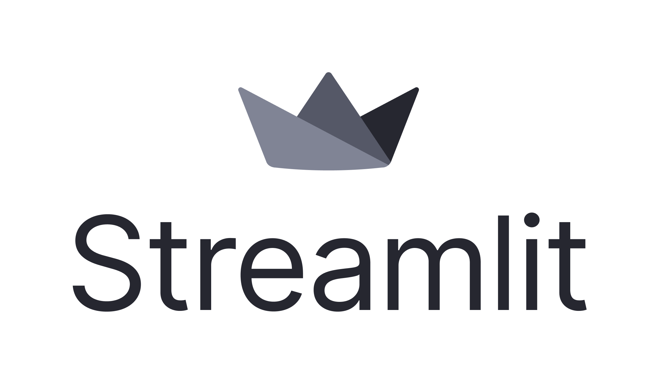 Streamlit dark horizontal logo on light background