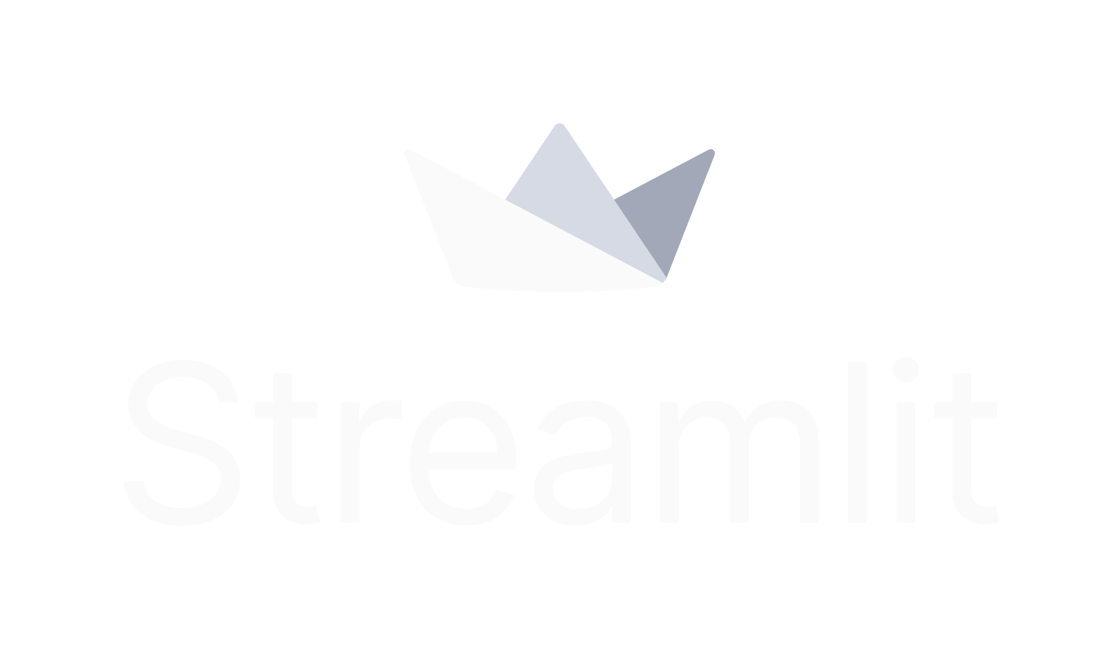 Streamlit light horizontal logo on dark background